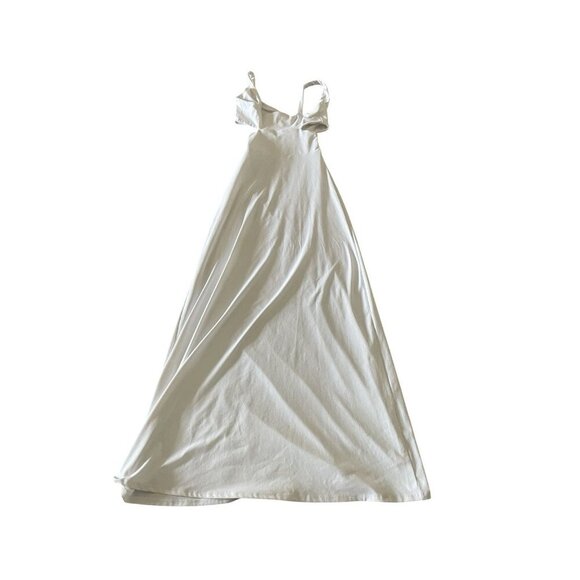 Susana Monaco Cross-Front Long Tank Cutout White Maxi Bridal Dress Size Small - Picture 6 of 8